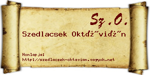 Szedlacsek Oktávián névjegykártya